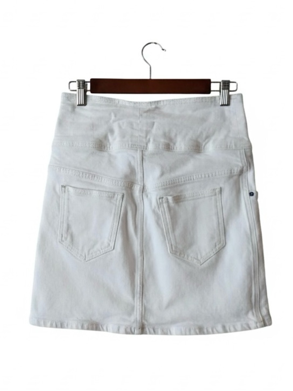Rebecca Minkoff White Denim Mini Callie Skirt RTR Size XS - Picture 6 of 10